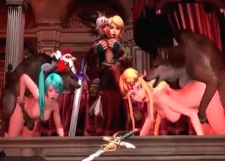 Cartoon animals are sucking and fucking