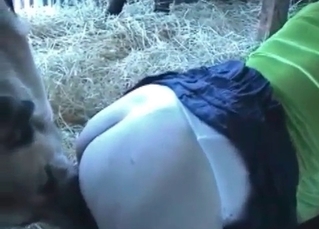 This woman is fond of having zoo fuck