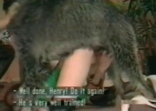 Group zoo sex starring two chicks and a pet