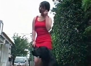 Lovely teen wants to fuck with three pets