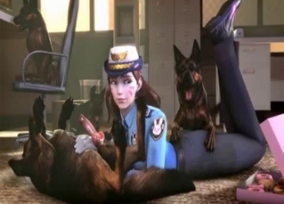 3D zoo video featuring Overwatch chick